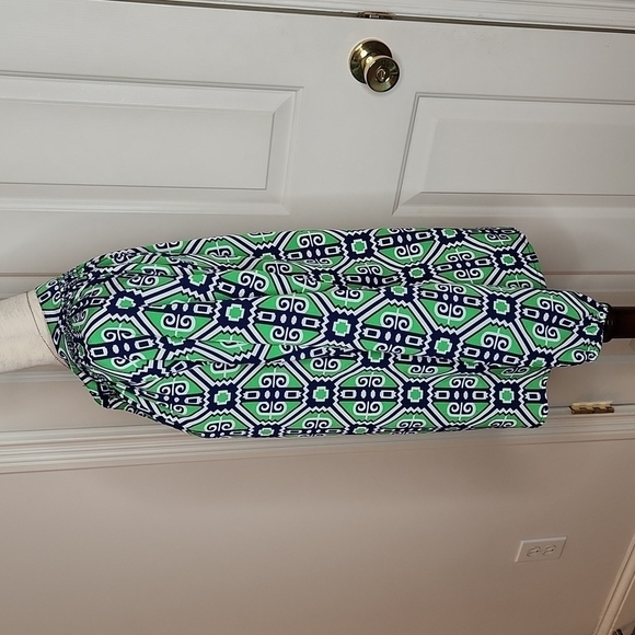 Macbeth Collection by Margaret Josephs Navy/Green/White Blouse Size S - Picture 5 of 12